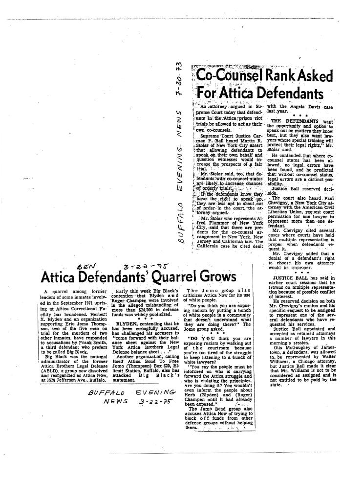 Press Coverage of Attica Trials