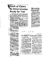 Miscellaneous Press Coverage of Attica Inmate Lawsuits