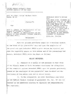 Defendant Pfeil's Motion for Relief in the matter of Akil Al-Jundi, et al. vs. Oswald, et al.