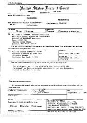 Subpoena of Documents from McKay Commission Investigation and Interview Files