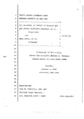 Transcript of Hearing Before Hon. Michael Telesca to Discuss Stipulation of Settlement