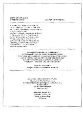 Memorandum of Law of Proposed Intervenor State Police Investigators Association, In the Application for a Judicial Determination as to the publication of Volumes 2 and 3 of the Meyer Report before the Honorable Patrick H. NeMoyer, State of New York Supreme Court, County of Wyoming.