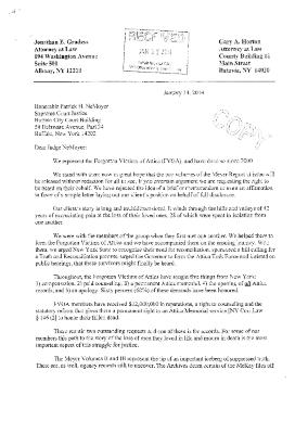 Letters from the Forgotten Victims of Attica in support for the release of the Meyer Report, In the Application for a Judicial Determination as to the publication of Volumes 2 and 3 of the Meyer Report before the Honorable Patrick H. NeMoyer, State of New York Supreme Court, County of Wyoming.