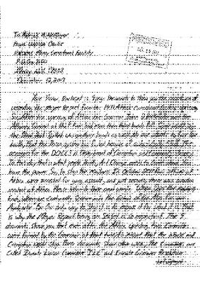 Warren Ovalle Letter of support for the release of the Meyer Report, In the Application for a Judicial Determination as to the publication of Volumes 2 and 3 of the Meyer Report before the Honorable Patrick H. NeMoyer, State of New York Supreme Court, County of Wyoming.