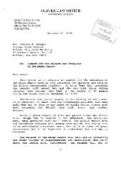 Louis B. Oliver, Jr. Letter of support for the Release and Unsealing of the Meyer Report, In the Application for a Judicial Determination as to the publication of Volumes 2 and 3 of the Meyer Report before the Honorable Patrick H. NeMoyer, State of New York Supreme Court, County of Wyoming.