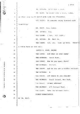 Transcript of the jury trial before the Honorable John T. Elfvin, United States District Court, Western District of New York.