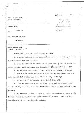 Affidavit of Louk, State of New York Court of Claims in the matter of Louk vs State of New York, Claim 59112