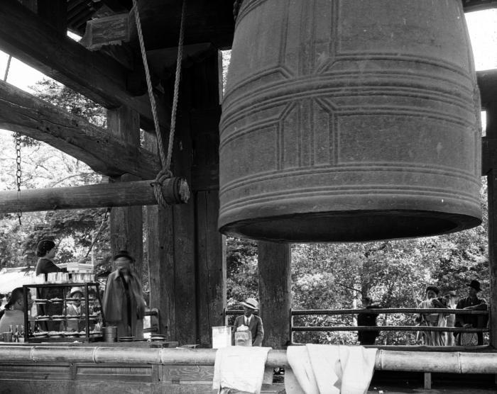 The Big Bell of the Todaiji Shrine. Todaiji Shrine, Nara, Japan