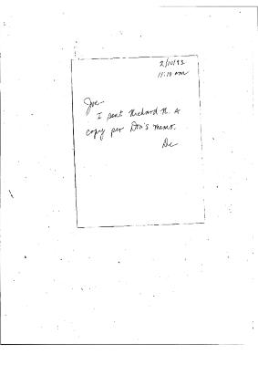 Letter from Joshua Effron to Hon. John Elfvin