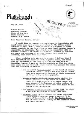 Letter from Stephen Light to Attorney General Robert Abrams