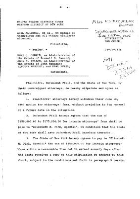 Stipulation and Order