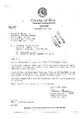 Letter from Erie County Department of Social Services to AAG Donald Berens