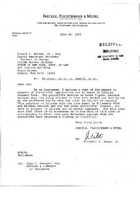 Letter from Mitchell Banas to Donald Berens