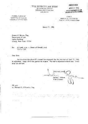 Letter from Joshua Effron to Donald Berens
