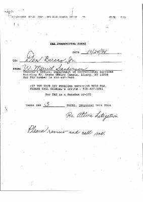 Facsimile correspondence from W. Merrill Sanderson to Donald Berens