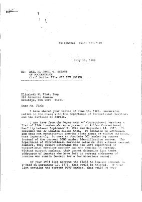Letter from Donald Berens to Elizabeth Fink
