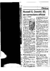 Obituary: Russell G. Oswald