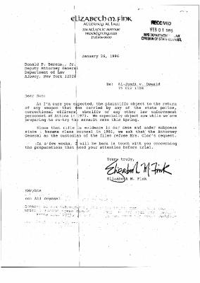 Letter from Elizabeth Fink to Donald Berens