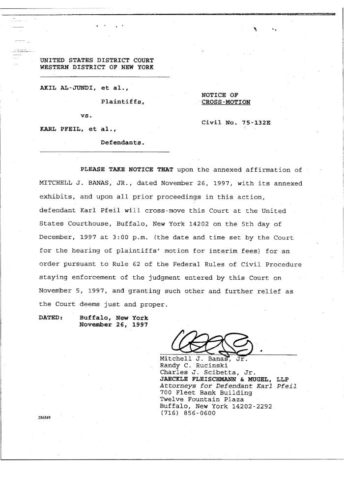 Notice of Cross-Motion