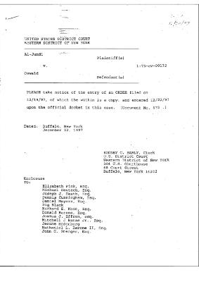 Memorandum and Order by Judge John T. Elfvin