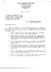 Letter from Elizabeth Fink to Hon. John T. Elfvin