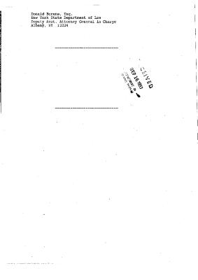 Copy of Judge John T. Elfvin’s Order sent to Donald Berens.