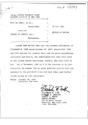 Notice of Motion
