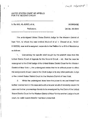 Judicial Response to Petition for Writ of Mandamus