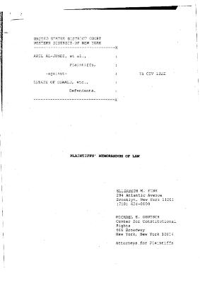 Plaintiffs' Memorandum of Law