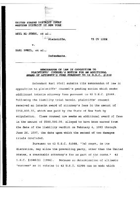 Memorandum of law in opposition