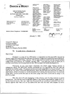Letter from Richard Moot to Vincent Mancusi