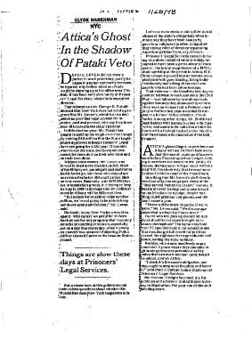 Attica’s Ghost in the Shadow of Pataki Veto
