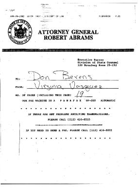 Facsimile Copy of Letter from Elizabeth Fink to Judge Michael Telesca