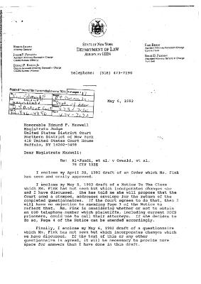 Letter from Donald Berens to Magistrate Judge Edmund Maxwell