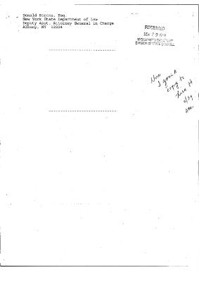 Order by the Honorable John T. Elfvin, United States District Court, Western District of New York in the matter of Akil Al-Jundi, et al. v. Oswald et al.