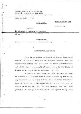 Memorandum of law/preliminary statement of Elizabeth Fink