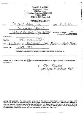 Reply Memorandum of Law on Behalf of Vincent R. Mancusi