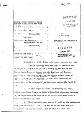Affidavit in opposition