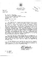 Letter from Donald Gildersleeve to David Pietrusza