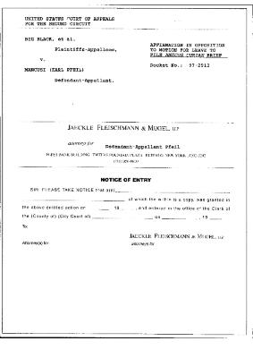 Affirmation in Opposition of Banas, United States Court of Appeals for the Second Circuit, in the matter of Big Black, et al. vs Mancusi (Karl Pfeil),