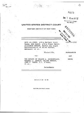 Memorandum and orders from District Judge John Elfvin