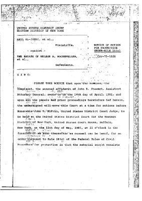 Notice of motion for protective order