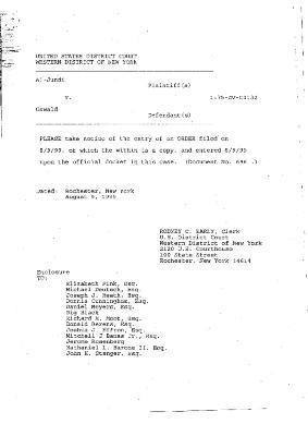 Memorandum and Order by the Honorable John T. Elfvin, United States District Court, Western District of New York in the matter of Herbert X. Blyden, et al. v. Mancusi et al.