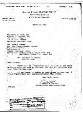 Fax Transmission of Letter from Magistrate Maxwell to Counsel