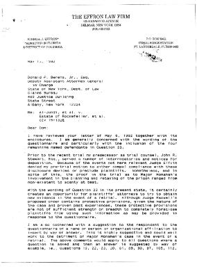 Letter from Joshua Effrom to Donald Berens