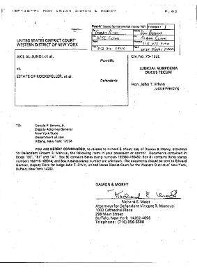 Subpoena Duces Tecum