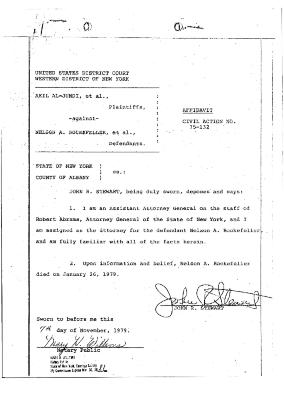 Affidavit submitted by Assistant Attorney General John R. Stewart