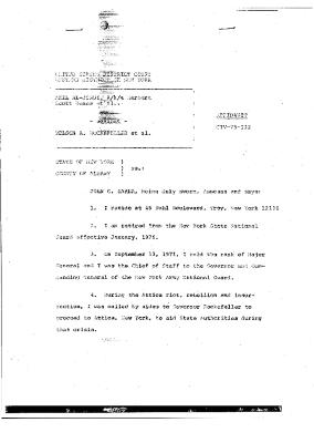 Affidavit of John C. Baker