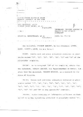 Defendant Vincent Mancusi’s answer to the amended complaint.