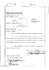 Affidavit submitted by Assistant Attorney General John R. Stewart